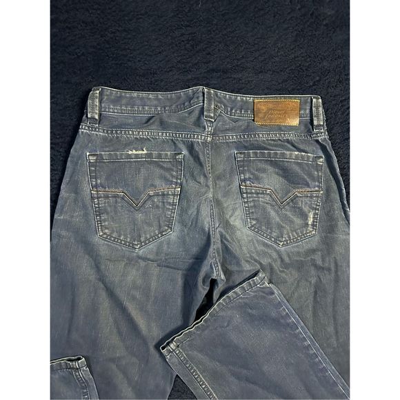 Diesel Larkee Classic Straight Factory Rip Dark Jeans Sz 31x32 B11 - Picture 8 of 12